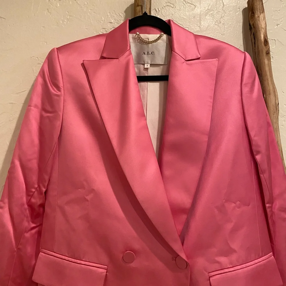 A.L.C. Riley Jacket Oversized Blazer in Chateau Rose Pink Size 0